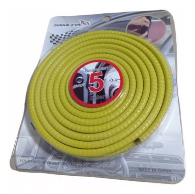 MOLDURA PROTECCIÓN PUERTA AUTO UNIVERSAL TIPO U AMARILLA - 4