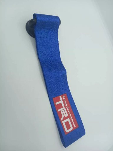 CINTA CORREA REMOLQUE ARRASTRE TOW STRAP TRD AZUL ADHESIVA - 3