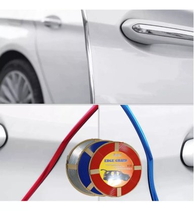 ROLLO MOLDURA PROTECTORA PARA AUTOS 15 METROS AZUL - 1