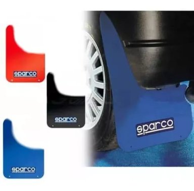 GUARDABARROS FALDILLAS UNIVERSALES AUTOS TUNNING SPARCO AZUL - 1