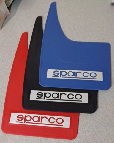 GUARDABARROS FALDILLAS UNIVERSALES AUTOS TUNNING SPARCO AZUL - 3