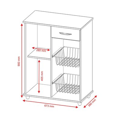 MUEBLE GABINETE HOME MOBILI PREBO 1 PUERTA 1 CAJON - 5