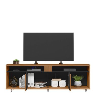 RACK TV CASEN 70 PULGADAS 2P CAFÉ OSCURO - 2