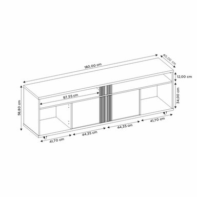 RACK TV CASEN 70 PULGADAS 2P CAFÉ OSCURO - 7