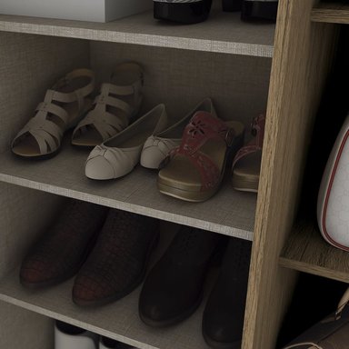 ZAPATERA HOME MOBILI DUETTO MDP CAFÉ RUSTICO - 3