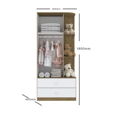 CLOSET 2 PUERTAS 2 CAJONES SARAH - 5