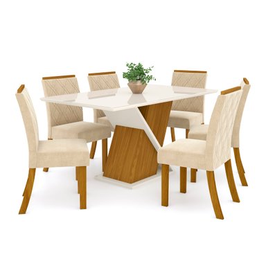 JUEGO DE COMEDOR 6 SILLAS HOME MOBILI REAL - 1