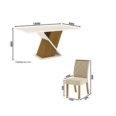 JUEGO DE COMEDOR 6 SILLAS HOME MOBILI REAL - 4