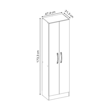 DESPENSA HOME MOBILI MUNITA MDP 2 PUERTAS BLANCO - 5