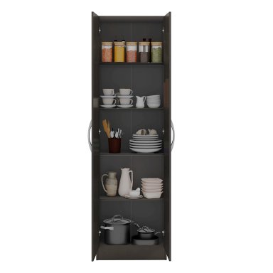 DESPENSA HOME MOBILI MUNITA MDP 2 PUERTAS NEGRO - 4