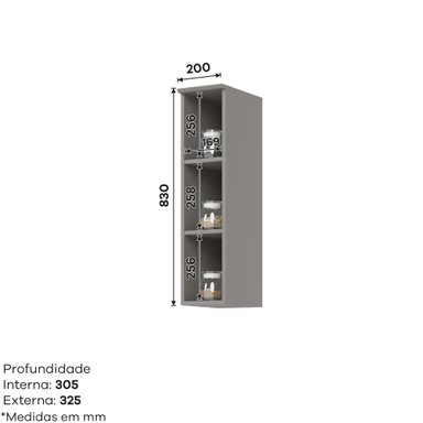 MUEBLE COCINA MODULO HOME MOBILI NICHO TASTE GRIS - 2