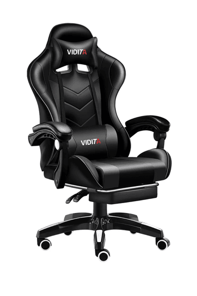 SILLA RIQUI NEGRO GAMER VIDITA ERGONÓMICA NEGRA CON TAPIZADO DE POLIURETANO - 2