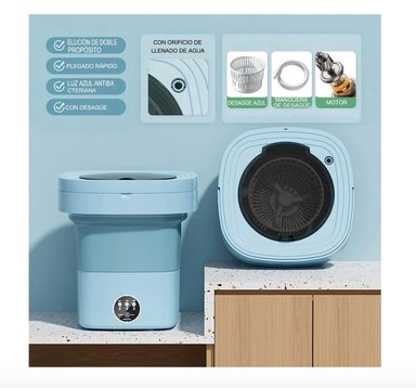 MINI LAVADORA RIQUI PORTATIL PLEGABLE CENTRIFUGADO ROPA PEQUEÑA. - 5