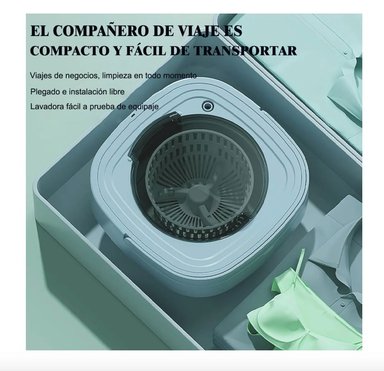 MINI LAVADORA RIQUI PORTATIL PLEGABLE CENTRIFUGADO ROPA PEQUEÑA. - 8