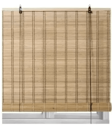 CORTINA PERSIANA ROLLER ENROLLABLE DE BAMBU 60X150 CM COLOR MARRÓN CLARO - 1