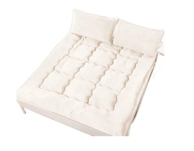 CUBRECOLCHÓN RIQUI 2 PLAZAS ALGODÓN BLANCO ACOLCHADO + FUNDAS - 3