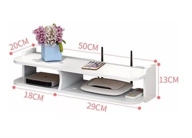 ESTANTE DE MONTAJE EN PARED REPISA DVD DVR FLOTANTE 50CM - 3
