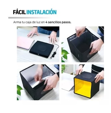 ESTUDIO FOTOGRÁFICO PORTÁTIL RIQUI 40X40 - CAJA DE LUZ PARA FOTO - 3