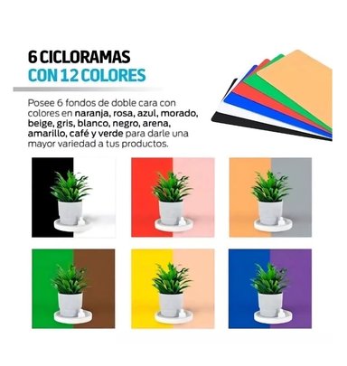 ESTUDIO FOTOGRÁFICO PORTÁTIL RIQUI 40X40 - CAJA DE LUZ PARA FOTO - 4