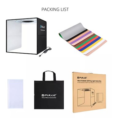 ESTUDIO FOTOGRÁFICO PORTÁTIL RIQUI 40X40 - CAJA DE LUZ PARA FOTO - 5
