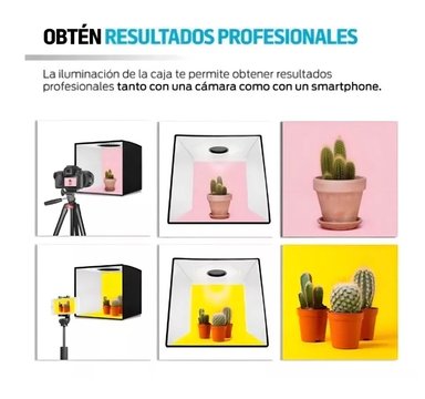 ESTUDIO FOTOGRÁFICO PORTÁTIL RIQUI 40X40 - CAJA DE LUZ PARA FOTO - 6