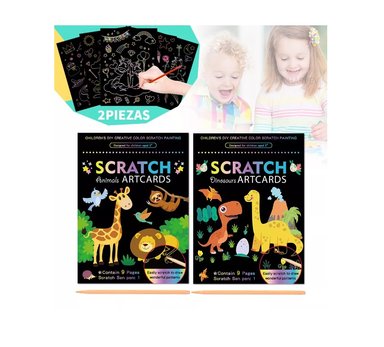 LIBRO PARA PINTAR RIQUI RAINBOW SCRATCH ART 2 PIEZAS - 3