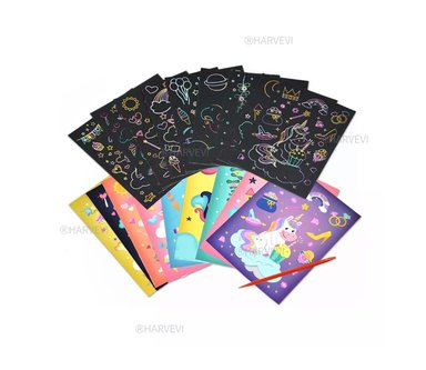 LIBRO PARA PINTAR RIQUI RAINBOW SCRATCH ART 2 PIEZAS - 4