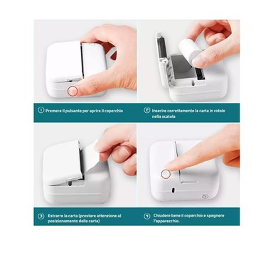 MINI IMPRESORA TÉRMICA PORTÁTIL BLUETOOTH + 13 ROLL PAPEL - 7