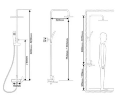 COLUMNAS DE DUCHA RIQUI TERMOSTÁTICA PARA BAÑO - 3