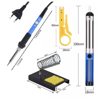 KIT RIQUI ELECTRICO CAUTÍN 220V 60W REGULABLE 5 PUNTAS 15 PCS - 2