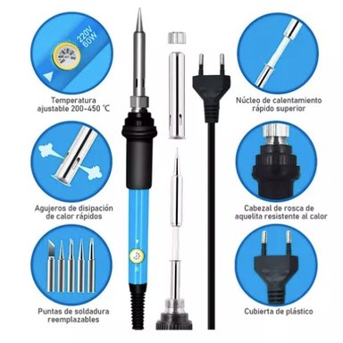 KIT RIQUI ELECTRICO CAUTÍN 220V 60W REGULABLE 5 PUNTAS 15 PCS - 3