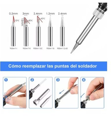 KIT RIQUI ELECTRICO CAUTÍN 220V 60W REGULABLE 5 PUNTAS 15 PCS - 7