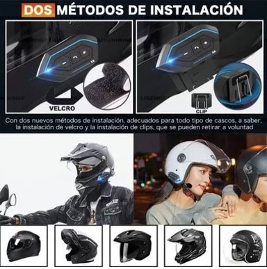 AUDÍFONOS PARA CASCO DE MOTOS RIQUI BLUETOOTH IMPERMEABLES - 5