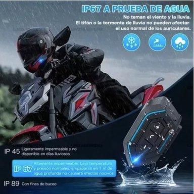 AUDÍFONOS PARA CASCO DE MOTOS RIQUI BLUETOOTH IMPERMEABLES - 7