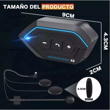 AUDÍFONOS PARA CASCO DE MOTOS RIQUI BLUETOOTH IMPERMEABLES - 8