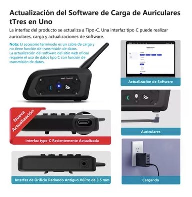 INTERCOMUNICADOR RIQUI V6PRO PARA CASCO DE MOTOCICLETA - 5