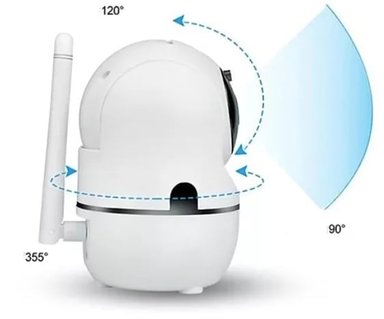 CÁMARA RIQUI MINI INTELIGENTE MONITOR BEBÉ SENSOR MOVIMIENTO BLANCO - 3