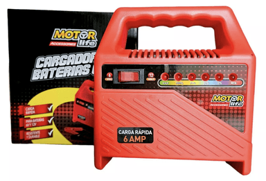 CARGADOR DE BATERIA 12V Y 6V CERTIFICADO MARCA MOTORLIFE - 1