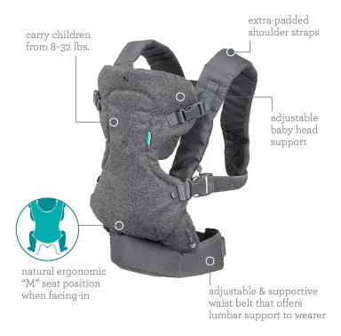 PORTABEBÉS RIQUI ERGONÓMICO GRIS - 4