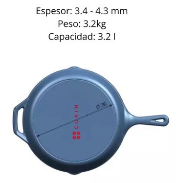 SARTEN FIERRO HIERRO FUNDIDO 31 CM - 4