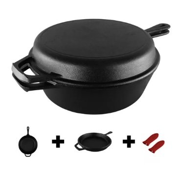SARTENES HIERRO FUNDIDO + 2 GRIP - 4