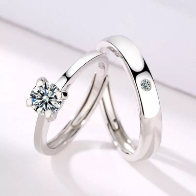 ANILLO DE PAREJA DE PLATA - 2