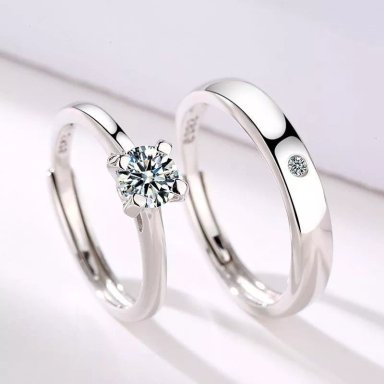 ANILLO DE PAREJA DE PLATA - 3
