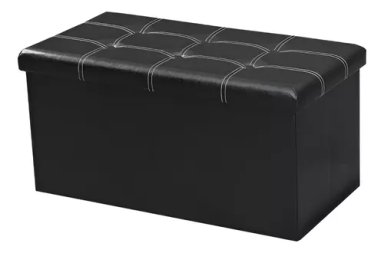 BANQUETA BAUL PUFF BAUL NEGRO - 1
