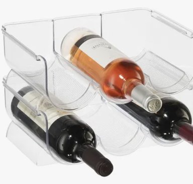 SOPORTE PARA TRES BOTELLAS DE VINO APILABLES REFRIGERADOR - 2