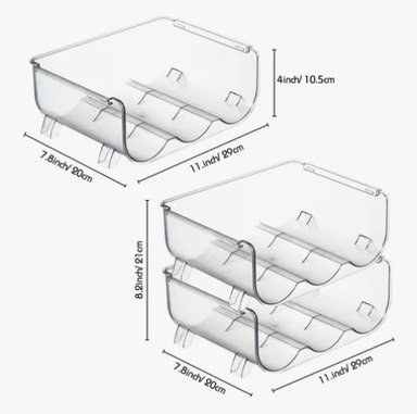 SOPORTE PARA TRES BOTELLAS DE VINO APILABLES REFRIGERADOR - 6