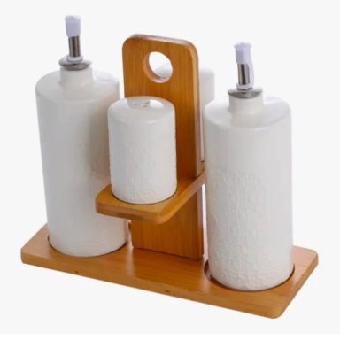 ALCUZA SET 5 PIEZAS CERAMICA BLANCA - 1