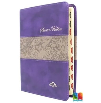BIBLIA REINA VALERA 1909 SIMIL PIEL PURPURA CON INDICE - 1