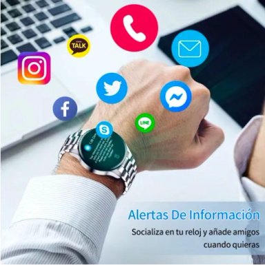 SMARTWATCH HOMBRE RELOJ INTELIGENTE ACERO INOXIDABLE - 2
