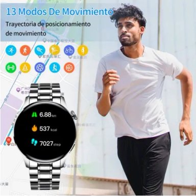 SMARTWATCH HOMBRE RELOJ INTELIGENTE ACERO INOXIDABLE - 4